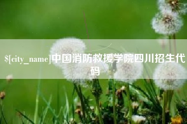 贵州中国消防救援学院四川招生代码