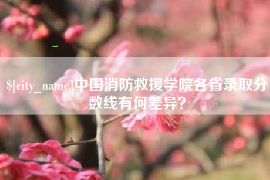 贵州中国消防救援学院各省录取分数线有何差异？