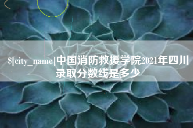 贵州中国消防救援学院2021年四川录取分数线是多少
