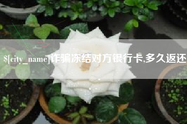 贵州诈骗冻结对方银行卡,多久返还