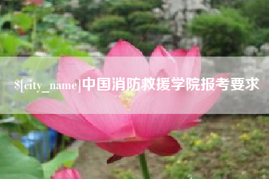贵州中国消防救援学院报考要求