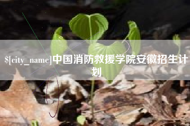 贵州中国消防救援学院安徽招生计划