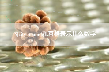 贵州九宫格表示什么数字