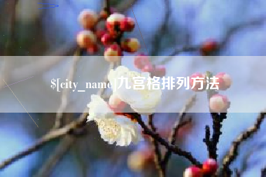 贵州九宫格排列方法