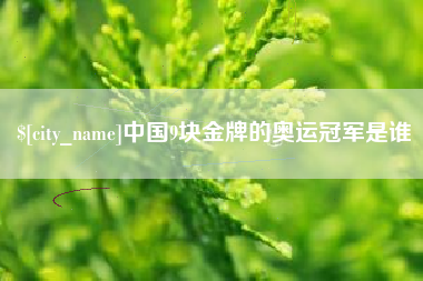 贵州中国9块金牌的奥运冠军是谁