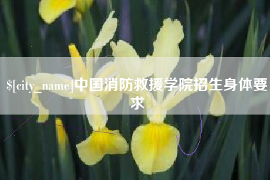 贵州中国消防救援学院招生身体要求