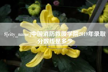 贵州中国消防救援学院2019年录取分数线是多少