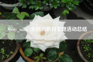 贵州全国消防日主题活动总结