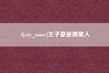 贵州王子豪是哪里人