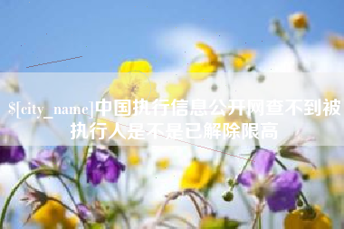 贵州中国执行信息公开网查不到被执行人是不是已解除限高