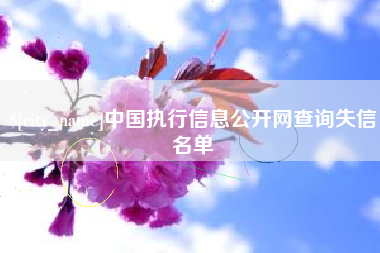 贵州中国执行信息公开网查询失信名单