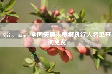 贵州全国失信人员被执行人名单查询免费