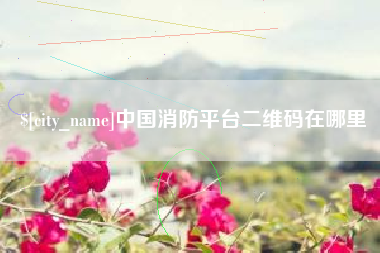 贵州中国消防平台二维码在哪里