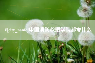 贵州中国消防救援学院都考什么