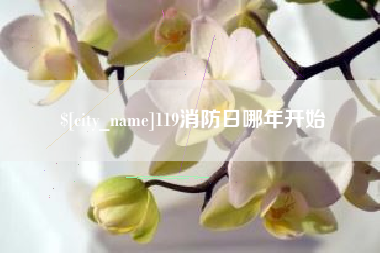 贵州119消防日哪年开始