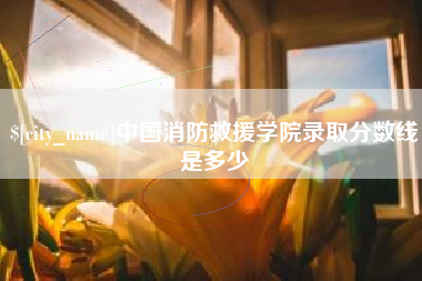 贵州中国消防救援学院录取分数线是多少