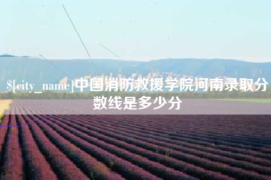 贵州中国消防救援学院河南录取分数线是多少分