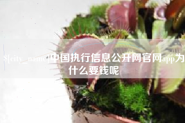 贵州中国执行信息公开网官网app为什么要钱呢