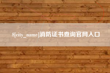贵州消防证书查询官网入口