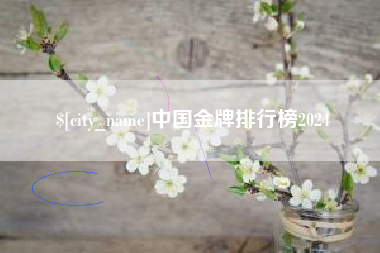 贵州中国金牌排行榜2024