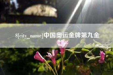 贵州中国奥运金牌第九金